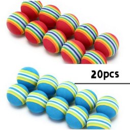 20 Pièces 2 Couleurs Chat Rainbow Jouet Balles Doux eva Mousse Chat Jouet Interactif, Chiot Chaton