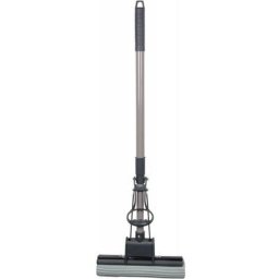 Balai éponge essoreur avec manche téléscopique - Gris et taupe - H 70/115 cm - Livraison gratuite