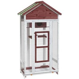 Vidaxl - Maison à oiseaux moka 91,5x53x170 cm bois massif de pin Mocha