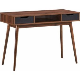 Costway - Bureau d'Ordinateur avec 2 Tiroirs de Rangement, Table d'Ordinateur Portable Moderne avec