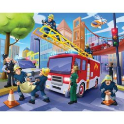 Papier peint mural Walltastic pompier - police - urgences 305X244 cm