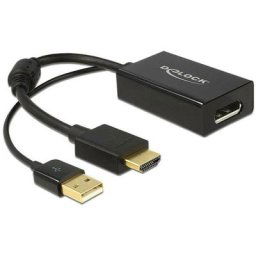 Delock 62667 HDMI / DisplayPort Adaptateur [1x HDMI mâle - 1x DisplayPort femelle] noir contacts