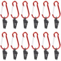 Pince à Bâche avec Mousqueton Clip de Tente Clip pour Auvent de Tente de Camping Clips De Bâche De