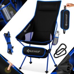 Chaise de camping pliable rabattable avec grand dossier Chaise de pêche transportable Chaise de