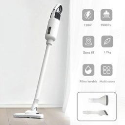 Iztoss - Aspirateur Balai, Aspirateur Sans Sac à Main - 120W - 9000pa Puissance d'aspiration