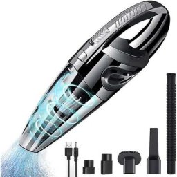 Aspirateur à main sans fil portable avec filtre lavable à fonction humide et sèche et 5 buses