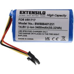 Batterie compatible avec Proscenic Summer P1s, P2s aspirateur, robot électroménager (3400mAh,