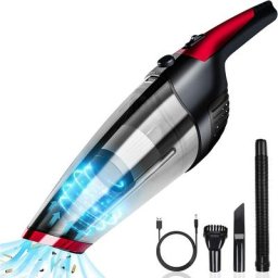 Aspirateur à main sans fil, rechargeable (charge usb), puissant aspirateur à main, aspirateur à