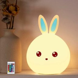 Veilleuse bébé lapin, Veilleuse rechargeable bébé enfant, Veilleuse bébé fille garçon adulte,