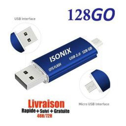 Isonix - Clé usb 128 go 2 en 1 Micro Usb Drive Pour Android Smartphones Tablette PCs 100 % Réel 2.0