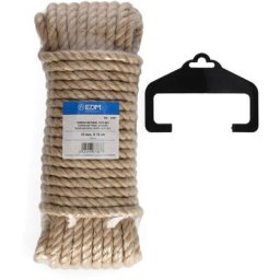 Cheveau 15 mt. corde bio en jute naturel. 3 cordages. calibre 10 mm EDM