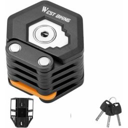 Antivol de Vélo Portable Cadenas de vélo Chaîne Pliante Serrure Pliable en Acier allié avec clés et