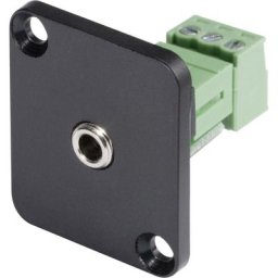 Jack 3.5 mm embase femelle, contacts droits Hicon HI-J35SEFD-S Nombre de pôles (num): 3 stéréo noir