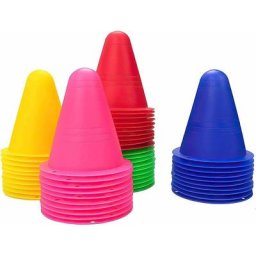 Harry - 50 Pièces Cone Plastique Coloré Pylones Obstacle Cônes Sport Roller Patinage pour Le