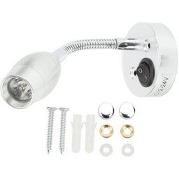 RV LED Light 12-24V Bateau Lampe de lecture de chevet Support mural réglable Cabine Carte Lampe