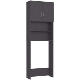 Maisonchic - Meuble pour machine à laver Étagère pour machine à laver Gris 64 x 25,5 x 190 cm