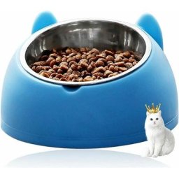 Double Gamelle Chat Surélevée,Inclinable à 15° Bol Anti-Vomissements Et Antidérapante Bol Pour