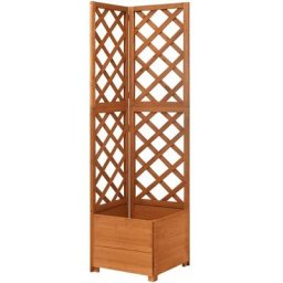 Bac à fleurs d'angle en treillis - Jardinière pour extérieur/intérieur jardin terrasse balcon