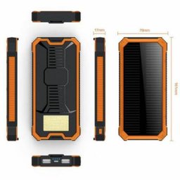 Batterie Externe Solaire Chargeur Solaire Portable Power Bank,Alimentation mobile d'urgence