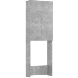 Bonnevie - Meuble pour machine à laver Meuble de rangement - Gris béton 64x25,5x190 cm