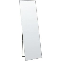 Miroir sur Pied en Aluminium Argenté 50 x 156 cm Rectangle Moderne Beauvais - Argenté