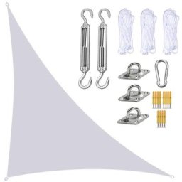 Voile d'ombrage à angle droit en tissu Oxford, coupe-vent, résistant aux uv, résistant à la