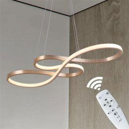 Lustre en acrylique led moderne pour salle à manger, dimmable, télécommande, lumières suspendues