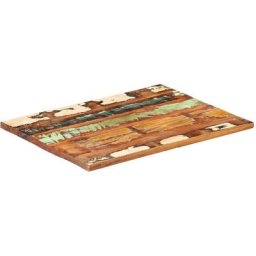 Plateau De Table Plan de travail - rectangulaire 60x80 cm 25-27 mm Bois récupéré BV325373 Bonnevie