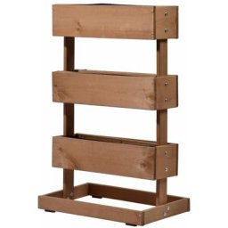 Plate-bande verticale avec 3 bacs à plantes marron Dobar Brun
