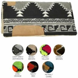 Huile et chameau - Selle western Navajo et laine avec renforts en daim