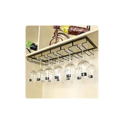Wenh - Porte-Verres Suspendu - Support de Verre à Vin avec 6 Rails pour 12-18 Verres, 60 x 22,5 x
