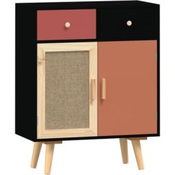 Vidaxl - Buffet avec tiroirs 60x30x75,5 cm bois d'ingénierie Black