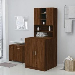 True Deal - Meuble pour machine à laver Chêne marron 71x71,5x91,5 cm