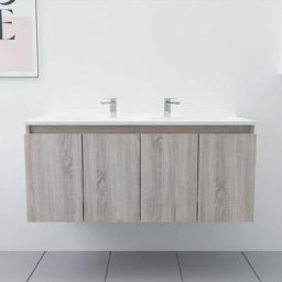Cuisibane - Meuble double vasque 120 cm proline - Cambrian oak - Bois
