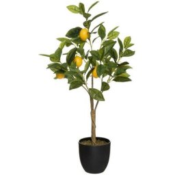 Citronnier artificiel - 43 x 43 x 73 cm - Noir - Livraison gratuite - Jaune