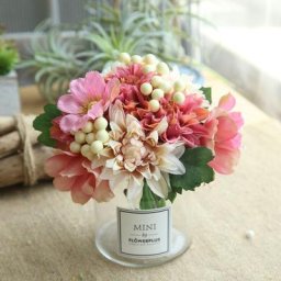 Soie artificielle fausses fleurs feuille Rose Floral mariage Bouquet fête décor à la maison