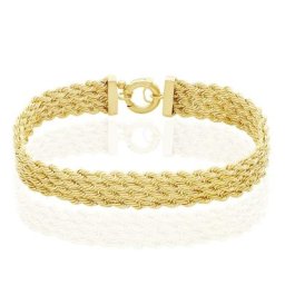 Bracelet Jerry Maille Corde 4 Rangs Or Jaune