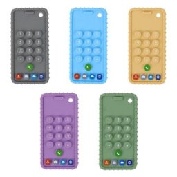 D7WF Silicone Anneau De Dentition Jouet Molaire Tige Bébé Dentition-Soulagement De La Douleur Hochet