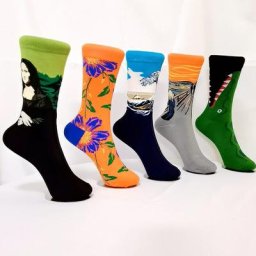 Chaussettes colorées pour femmes peinture à l'huile animal de dessin animé mignon Kawaii renard