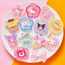 Sanrio Kuromi – ensemble d'épingles à cheveux lot de 5 pièces motif de dessin animé paillettes