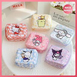 Sac de rangement portable pour serviettes hygiéniques pour filles sac à main Kawaii Hello Kitty