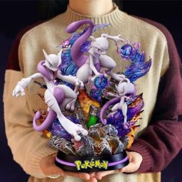 Figurine de Pokémon Evolution Mewtwo Charizard Dragonite Blastoise Venusaur Gengar Lumière