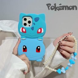 Pokemon SLaura Tle Bulbasaur Lanyard Strap Lanyard Cover Silicone Liquide iPhone 13 12 11 Pro