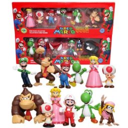 Figurines Super Mario Bros en PVC Jouets Kawaii Anime Poupées Yoshi Matkey Kong Luigi Salle plus