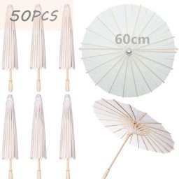 Parapluie en Papier Blanc pour ixPréChristophe Accessoire de Cosplay Photo Parasol DIY pour