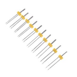 Aiguilles Double et Double pour Machine à coudre avec boîte en plastique 10 spécifications