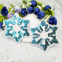 Patchs de flocon de neige pour la broderie sur les vêtements badge à paillettes bricolage mignon