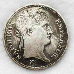 Pièce de Collection Originale de France Napoléon 5 Francs en Argent Album Artisanat Décoration