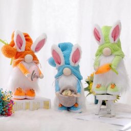 Poupée de lapin de pâques sans visage Gnome mignon décoration de bureau poupée naine ornements