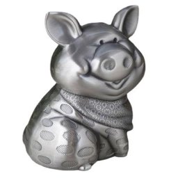 Tirelire en Forme de Cochon Mignon Créative Pot en Métal Jouets d'T-shirts d'Argent Petit